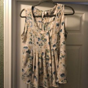 LC Lauren Conrad Floral Tank Top Blouse